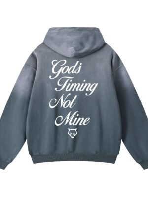 Unisex God's Timing Not Mine Heavyweight Sunfade Oversized Hoodie