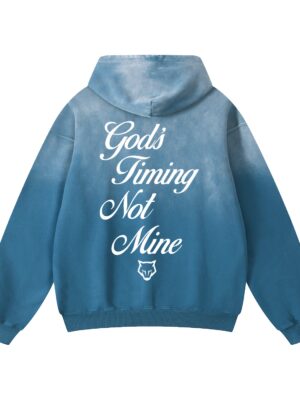 Unisex God's Timing Not Mine Heavyweight Sunfade Oversized Hoodie